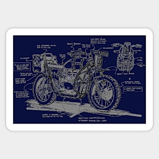 Moto blueprint Sticker